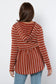 Drawstring Striped Babydoll Hoodie