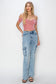 RISEN High Rise Cargo Flare Jeans