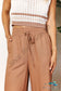 Double Take Drawstring Smocked Waist Wide Leg Pants