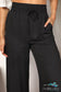 Double Take Drawstring Smocked Waist Wide Leg Pants