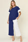 Texture Contrast T-Shirt and Wide Leg Pants Set - 4 Colors