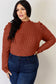 Ribbed Mock Neck Puff Sleeve T-Shirt - 5 Colors