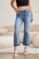 Judy Blue Release Hem Mid Rise Cropped Bootcut Jeans