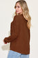 Ribbed Round Neck Long Sleeve T-Shirt - 8 Colors