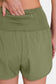 High-Waisted Zippered Back Pocket Active Shorts