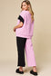 Texture Contrast T-Shirt and Wide Leg Pants Set - 4 Colors