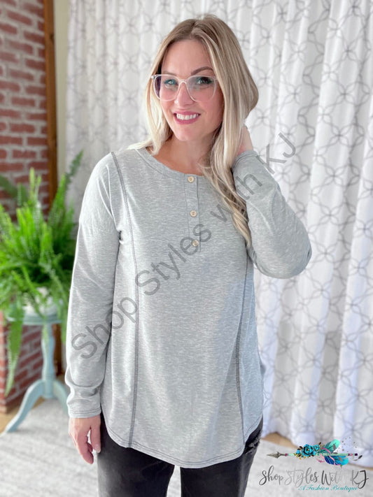 Everlasting Love Top In Gray Sew