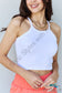 Ninexis Everyday Staple Soft Modal Short Strap Ribbed Tank Top In Off White
