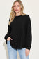 Ribbed Round Neck Long Sleeve T-Shirt - 8 Colors