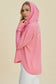 High-Low Dropped Shoulder Long Sleeve Hoodie - 2 Colors