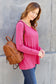 V-Neck Long Sleeve Top - 5 Colors