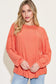 Ribbed Round Neck Long Sleeve T-Shirt - 8 Colors