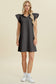 Ruffled V-Neck Cap Sleeve Dress - 5 Colors