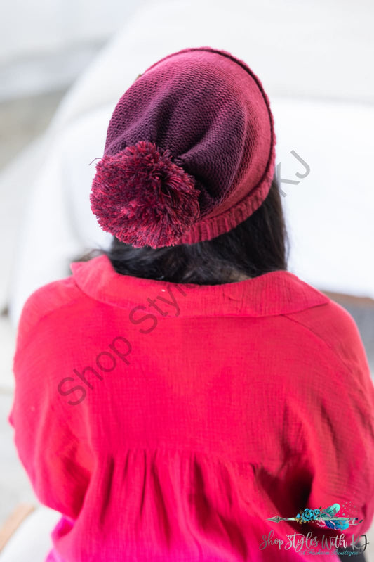 Fade To Burgundy C.c. Beanie