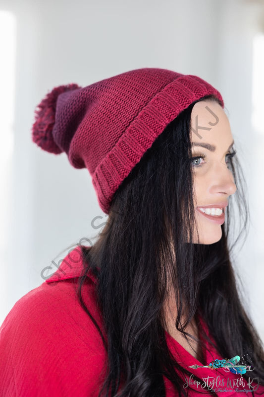 Fade To Burgundy C.c. Beanie