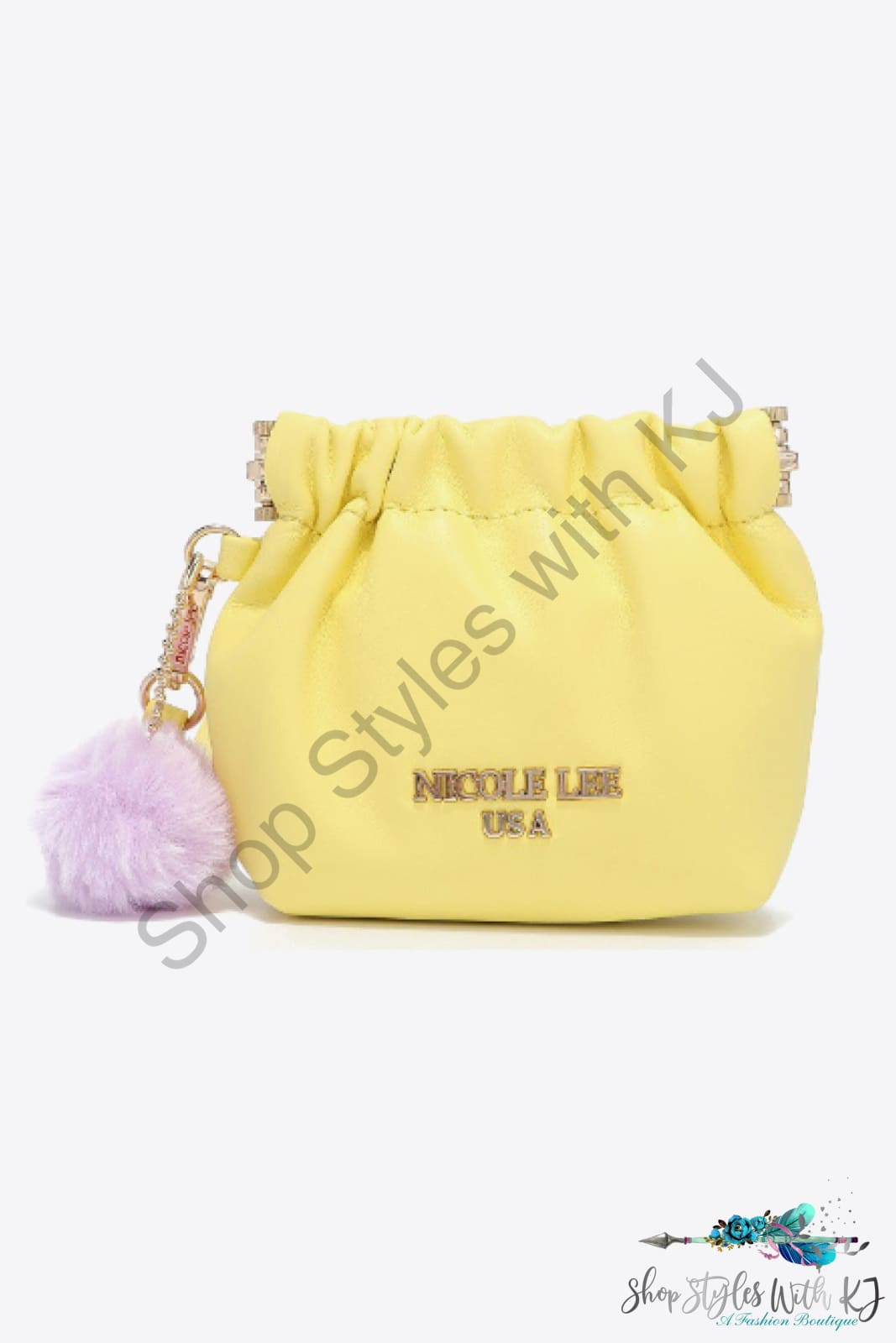 Faux Leather Pouch Banana Yellow / One Size Bag