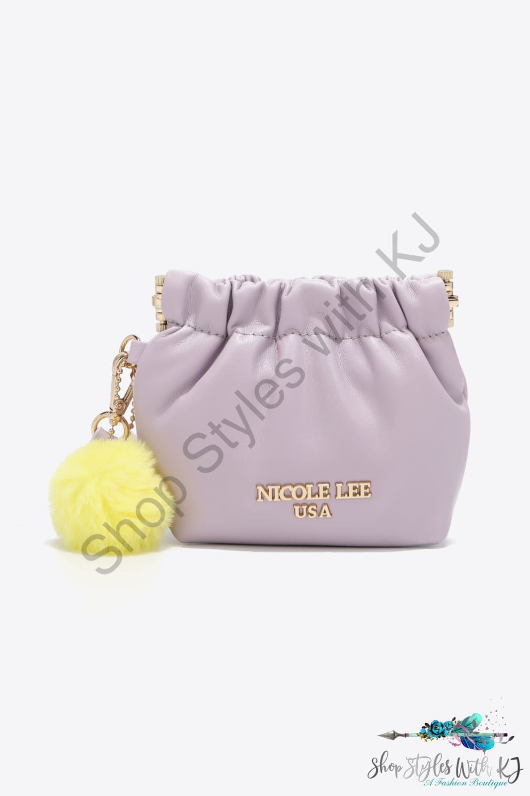 Faux Leather Pouch Lavender / One Size Bag