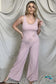 Fawnfit Wide Leg Sleeveless Jumpsuit With Built-In Bra Dusty Mauve / S Jumpsuits