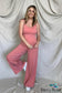 Fawnfit Wide Leg Sleeveless Jumpsuit With Built-In Bra Jumpsuits