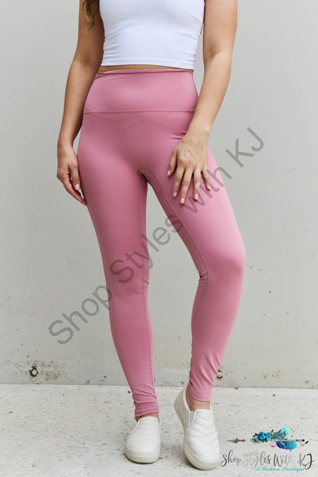 Fit For You High Waist Active Leggings In Light Rose
