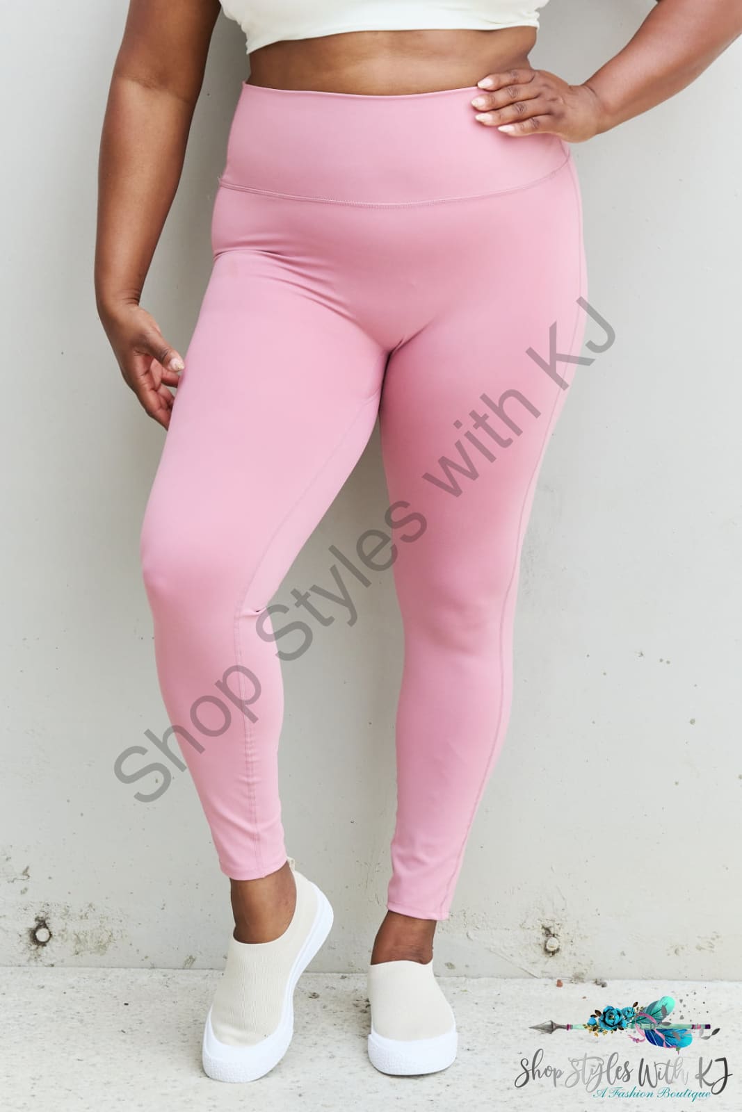 Fit For You High Waist Active Leggings In Light Rose