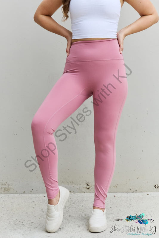 Fit For You High Waist Active Leggings In Light Rose / S