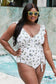 Marina West Swim Float On Ruffle Faux Wrap One-Piece In Daisy Cream Swimwear