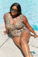 Marina West Swim Full Size Float On Ruffle Faux Wrap One-Piece In Leopard Swimwear