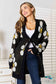 Double Take Floral Button Down Longline Cardigan