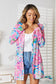 Double Take Floral Open Front Long Sleeve Cardigan