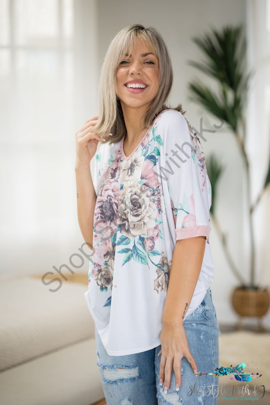 Flourish In Floral - Dolman Shirts & Tops