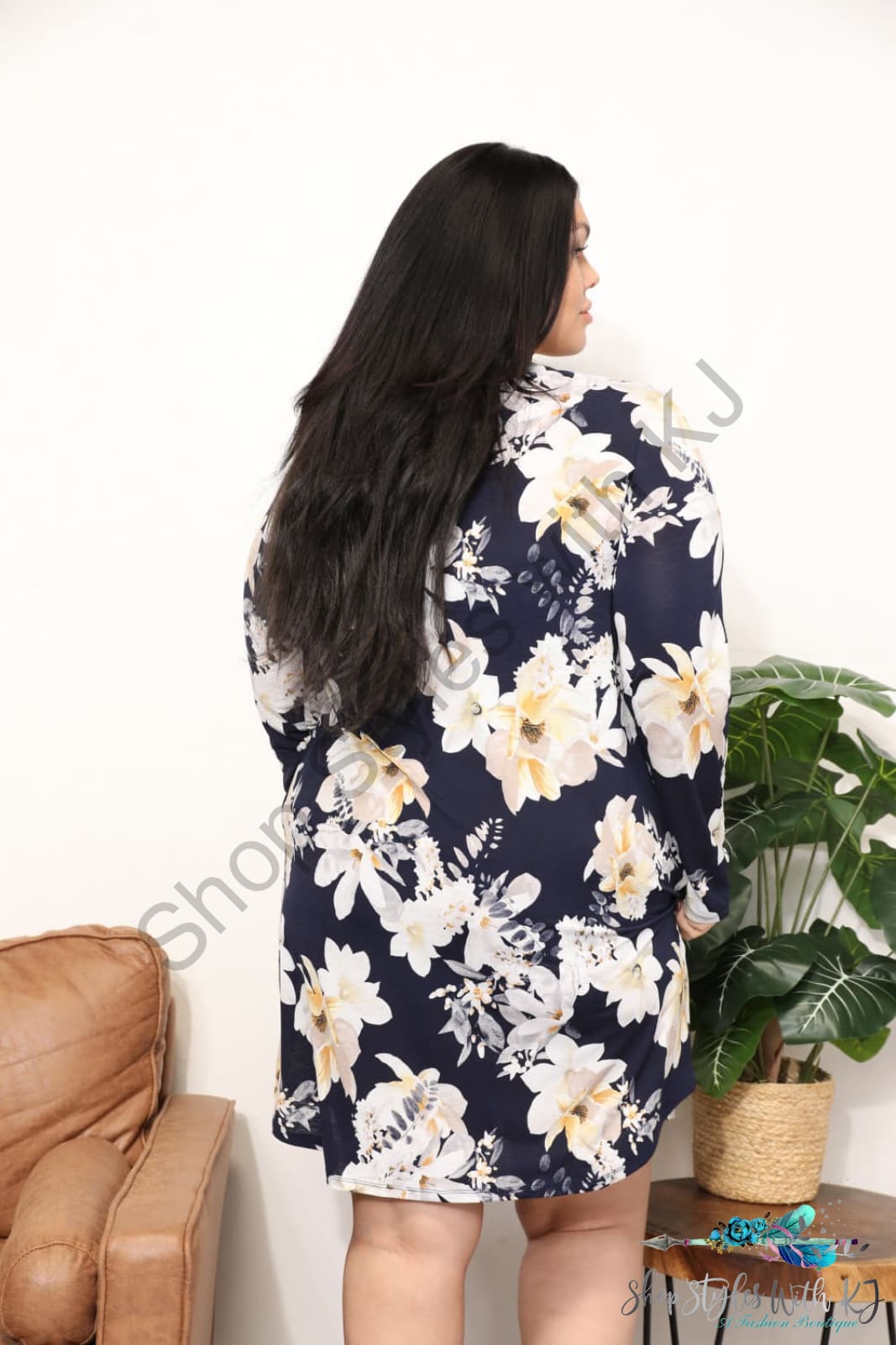 Flower Print Shirt Dress Dresses
