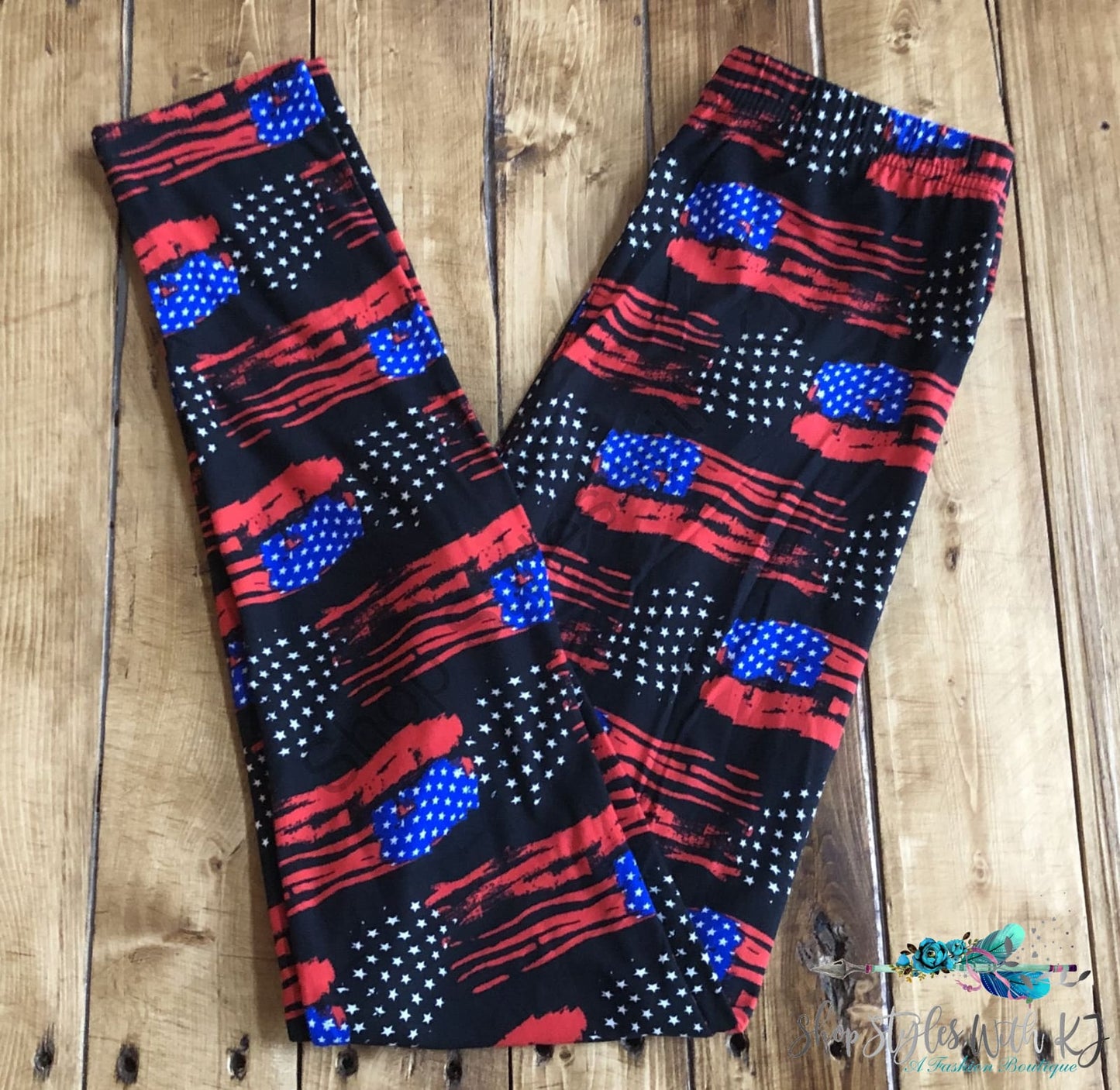 Fly Me Away Flag Leggings Os