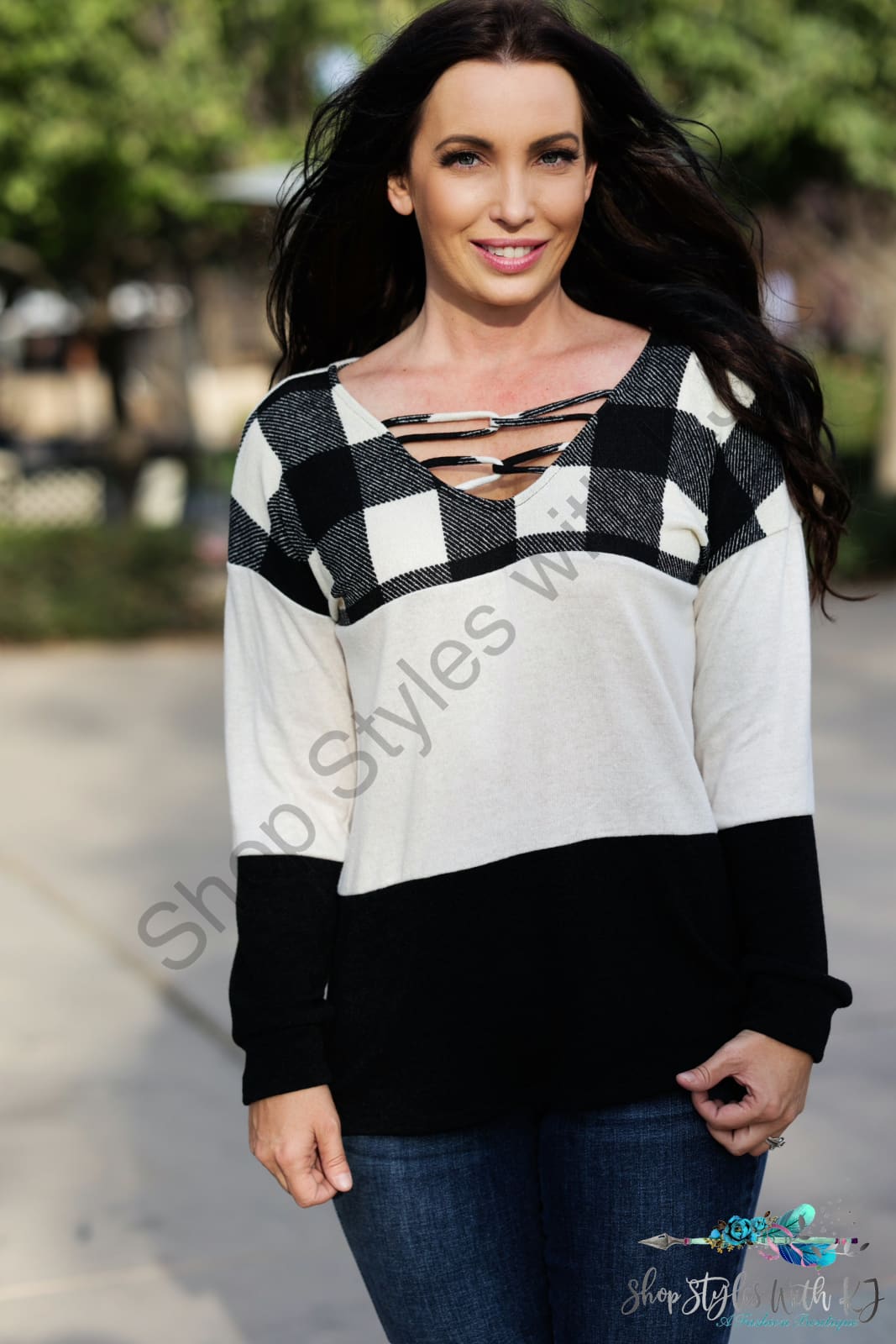 Forever Connected Color Block Top Lastcall