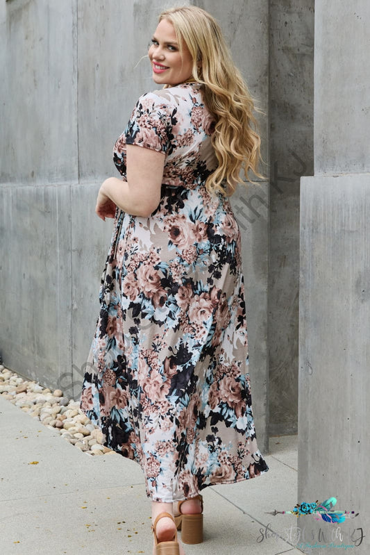 Give Me Roses Floral Maxi Wrap Dress Dresses