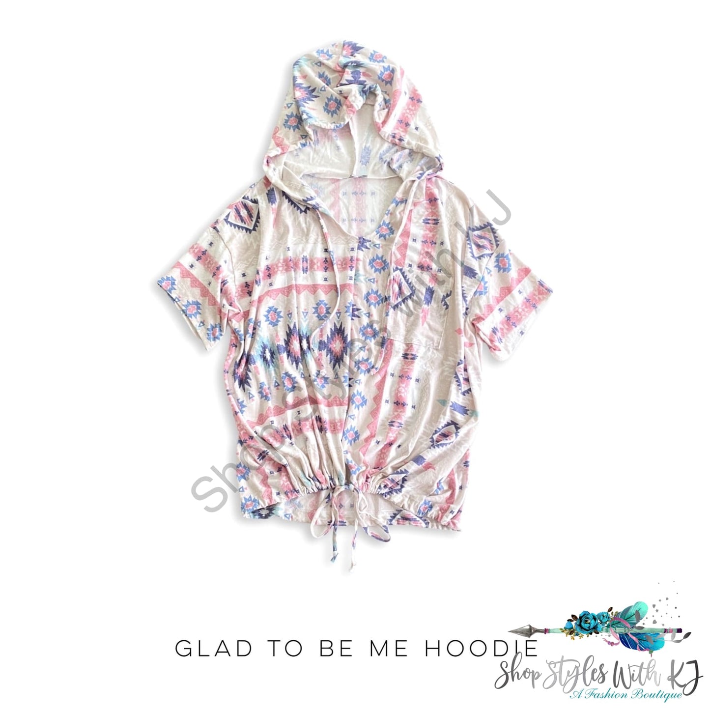 Glad To Be Me Hoodie White Birch