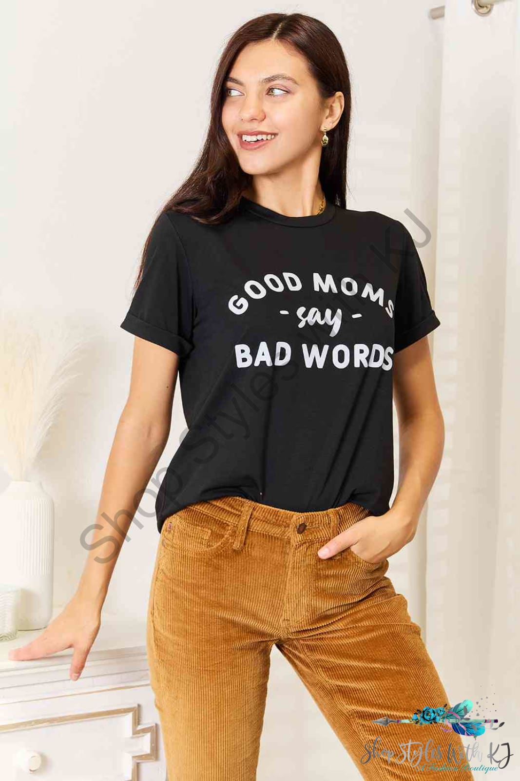 Simply Love Good Moms Say Bad Words Graphic Tee