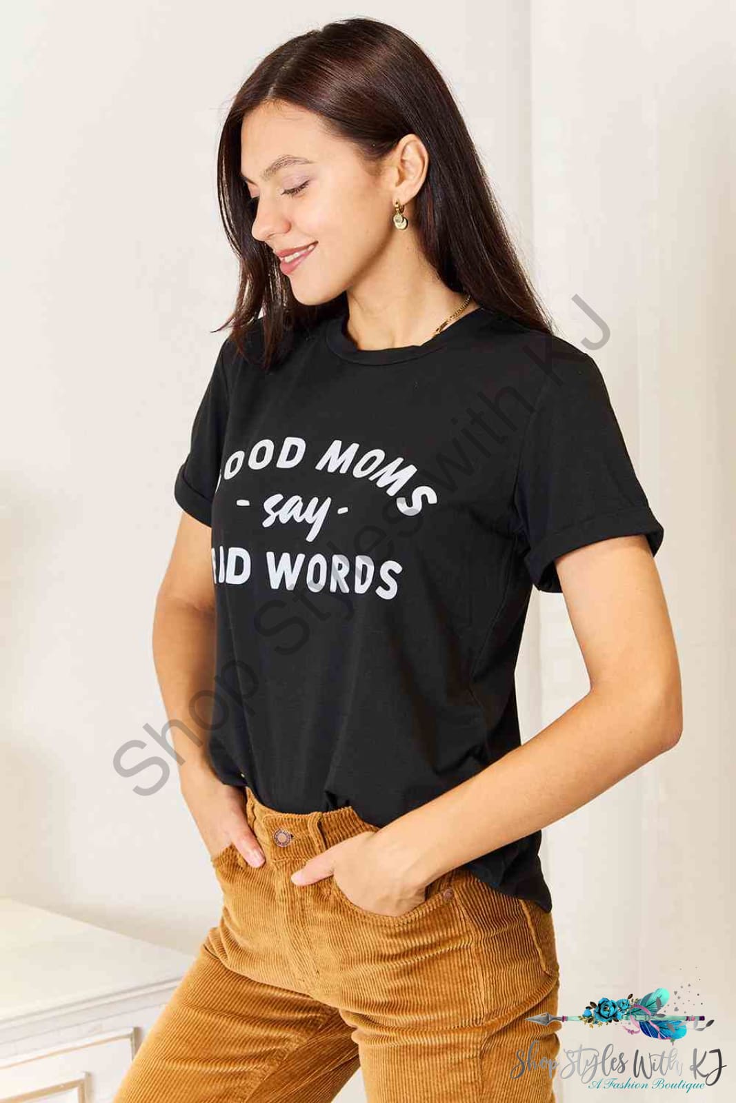 Simply Love Good Moms Say Bad Words Graphic Tee