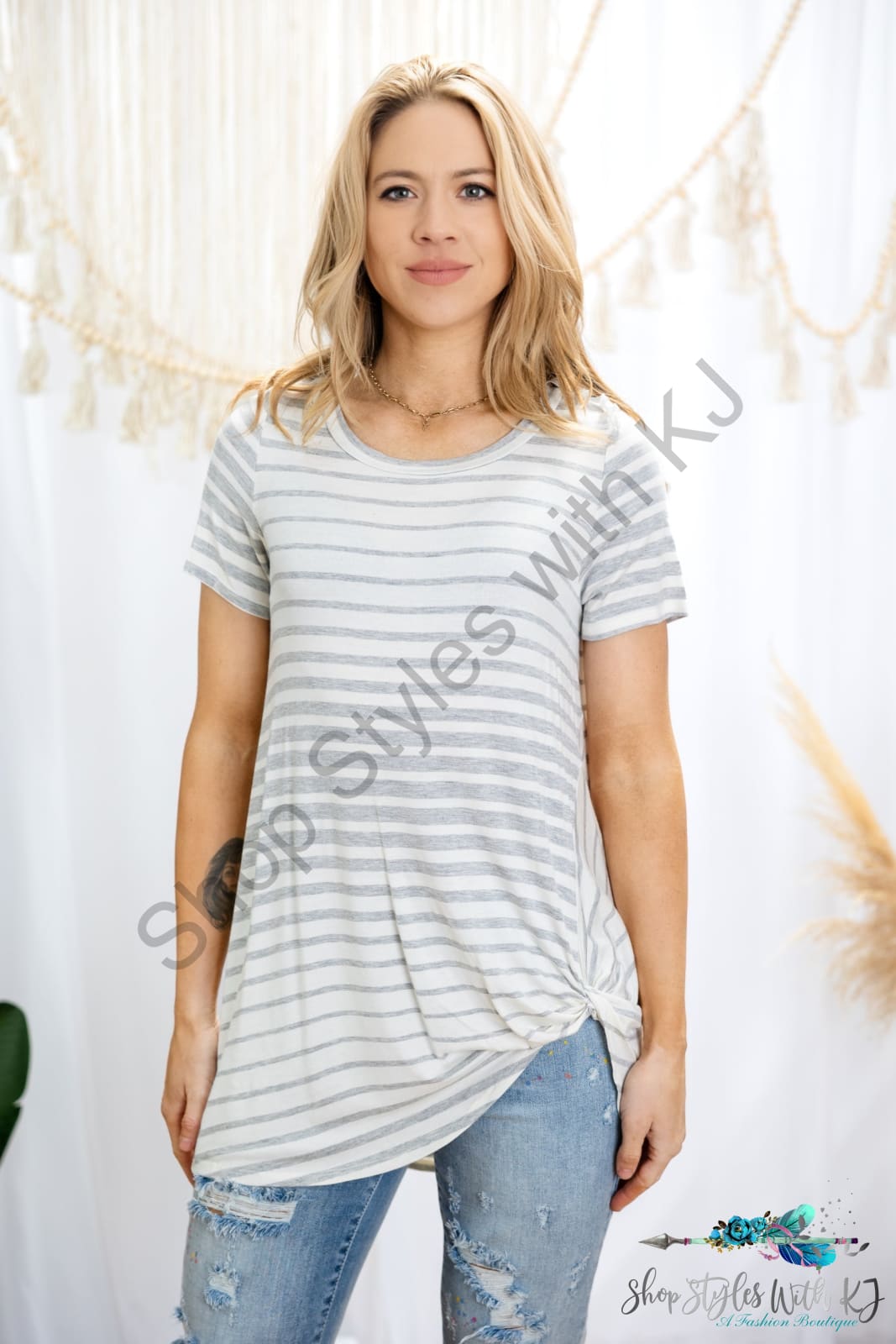 Gradiently Striped Tunic