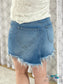 In The Summertime Denim Skirt White Birch