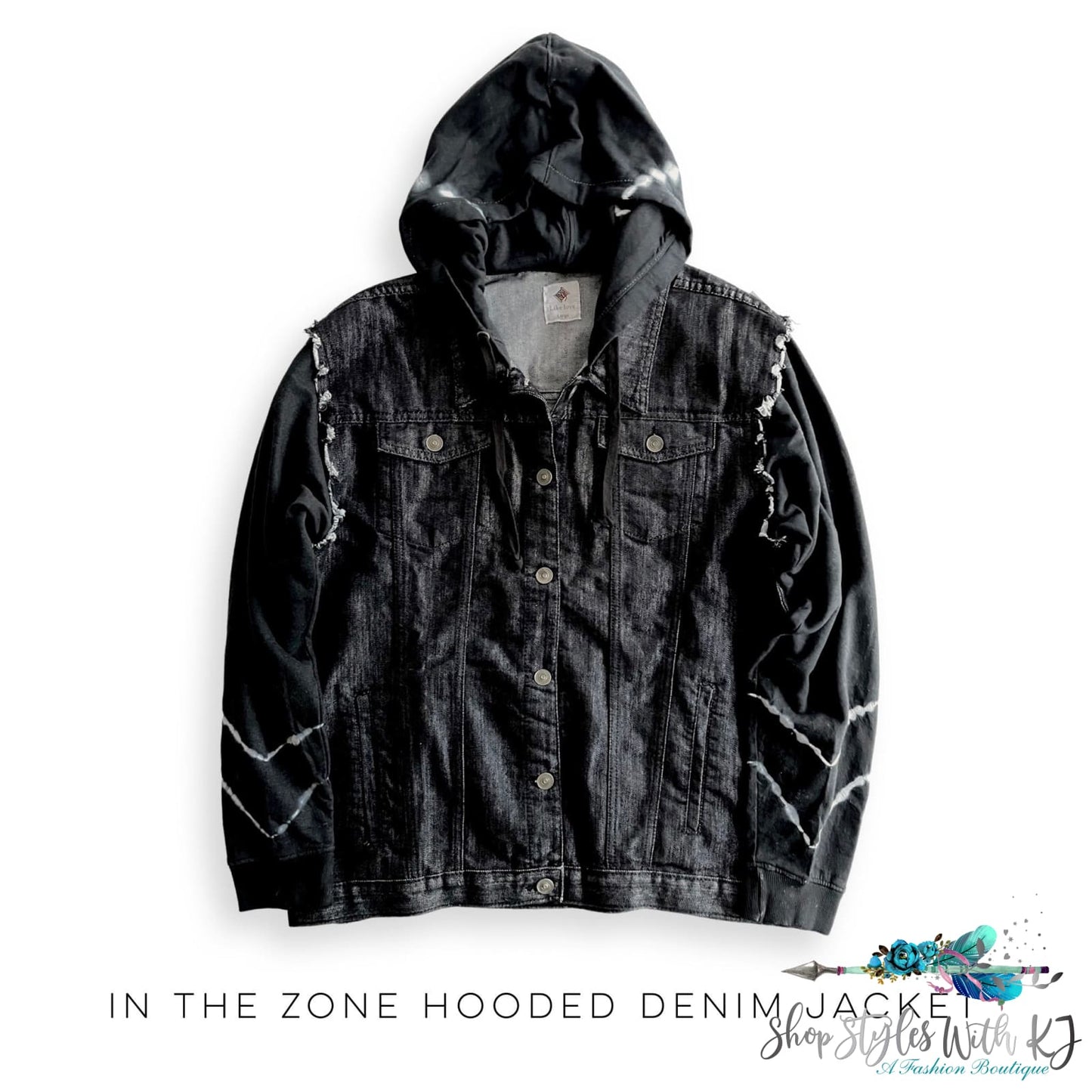 In The Zone Hooded Denim Jacket Sew In Love