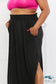 Zenana Its My Time Full Size Side Scoop Scrunch Skirt In Black Skirts