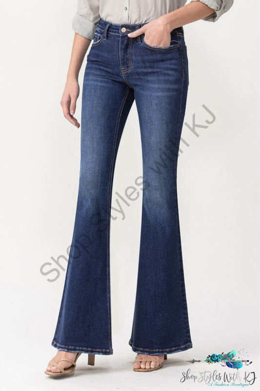 Joanna Midrise Flare Jeans Dark / 24 Pants