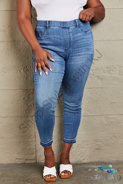 Judy Blue Janavie Full Size High Waisted Pull On Skinny Jeans Medium / 0(24) Pants