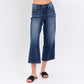 Judy Blue Mid-Rise Tummy Control Crop Wide Leg Jeans