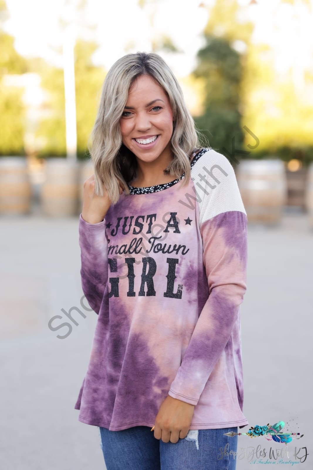 Just A Small Town Girl Long Sleeve Top Lastcall