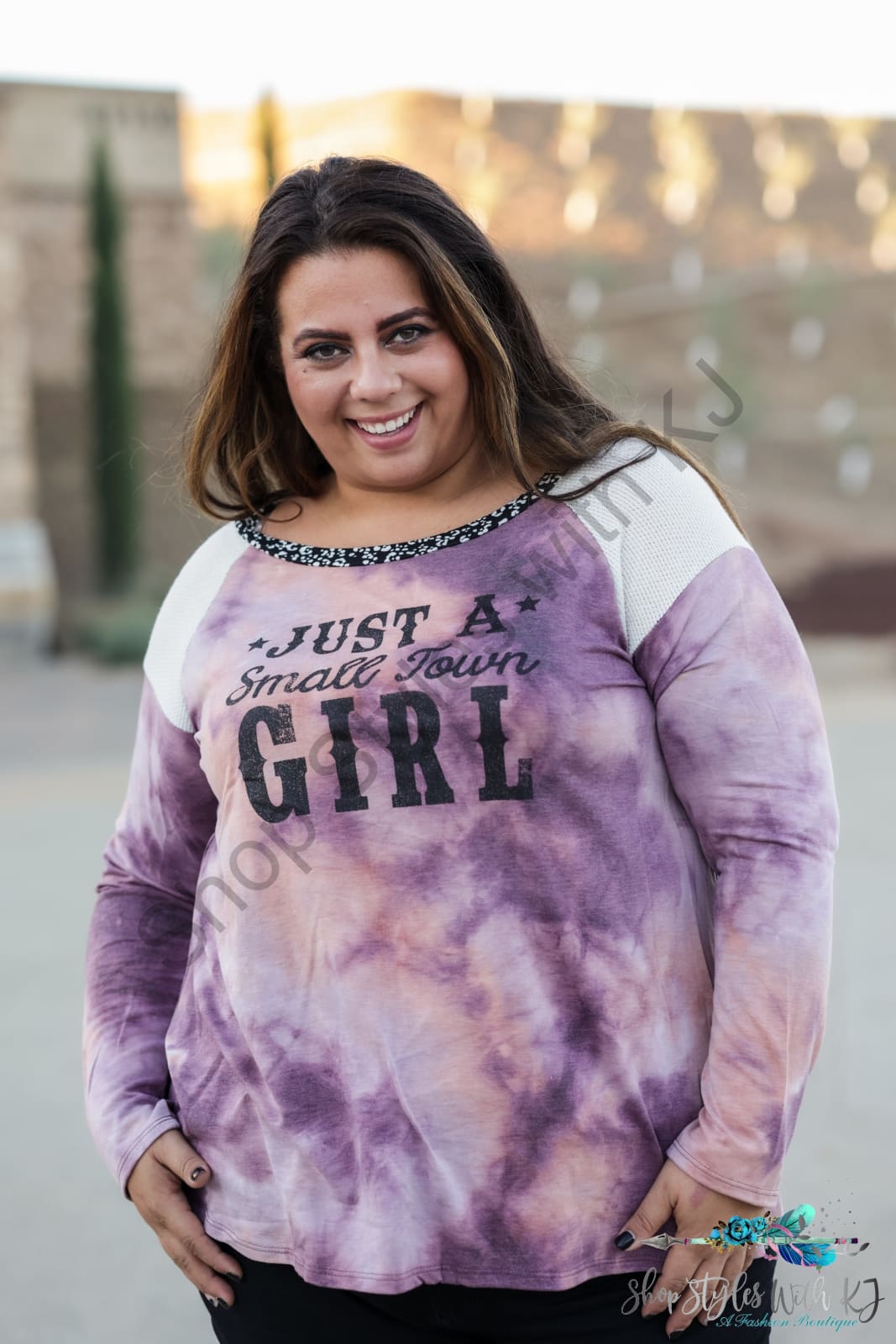 Just A Small Town Girl Long Sleeve Top Lastcall