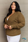 Zenana Kiss Me Tonight Full Size Button Down Cardigan In Olive