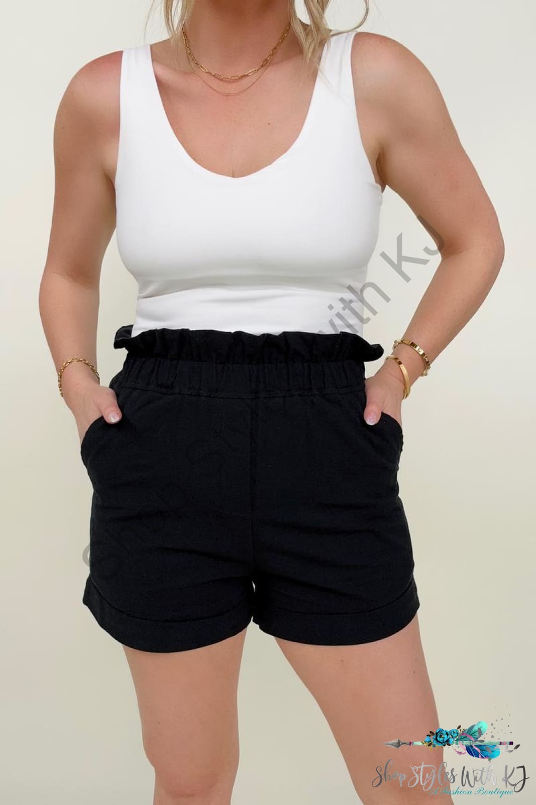 Knot Front Cropped Top And Shorts Set Sets