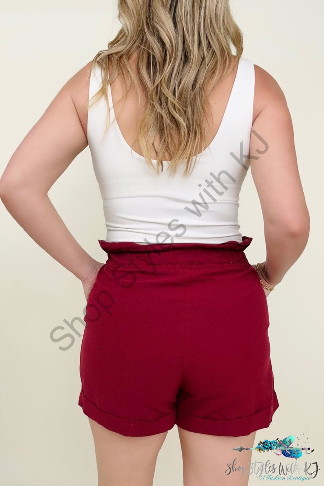 Knot Front Cropped Top And Shorts Set Sets